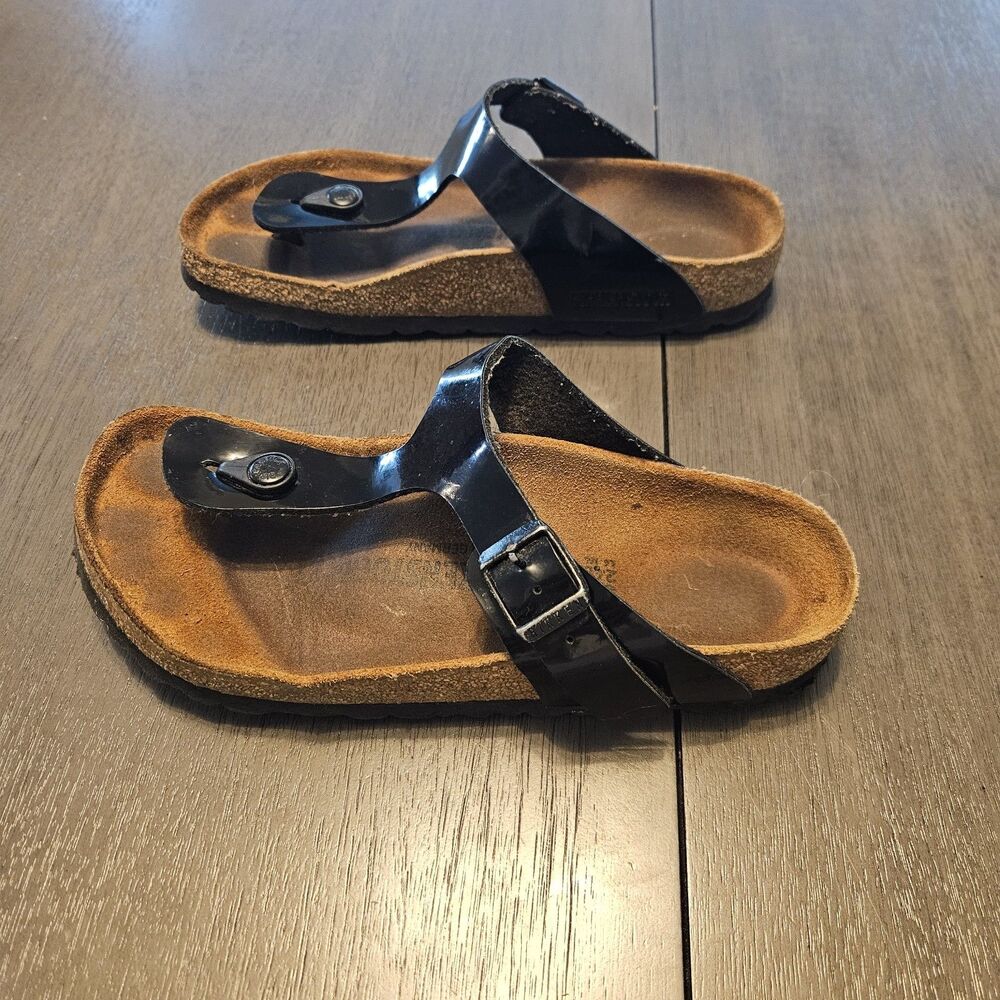 Birkenstock Gizeh Women's Sandal Thong Black Size 37 US 6 Regular Width - Picture 3 of 9